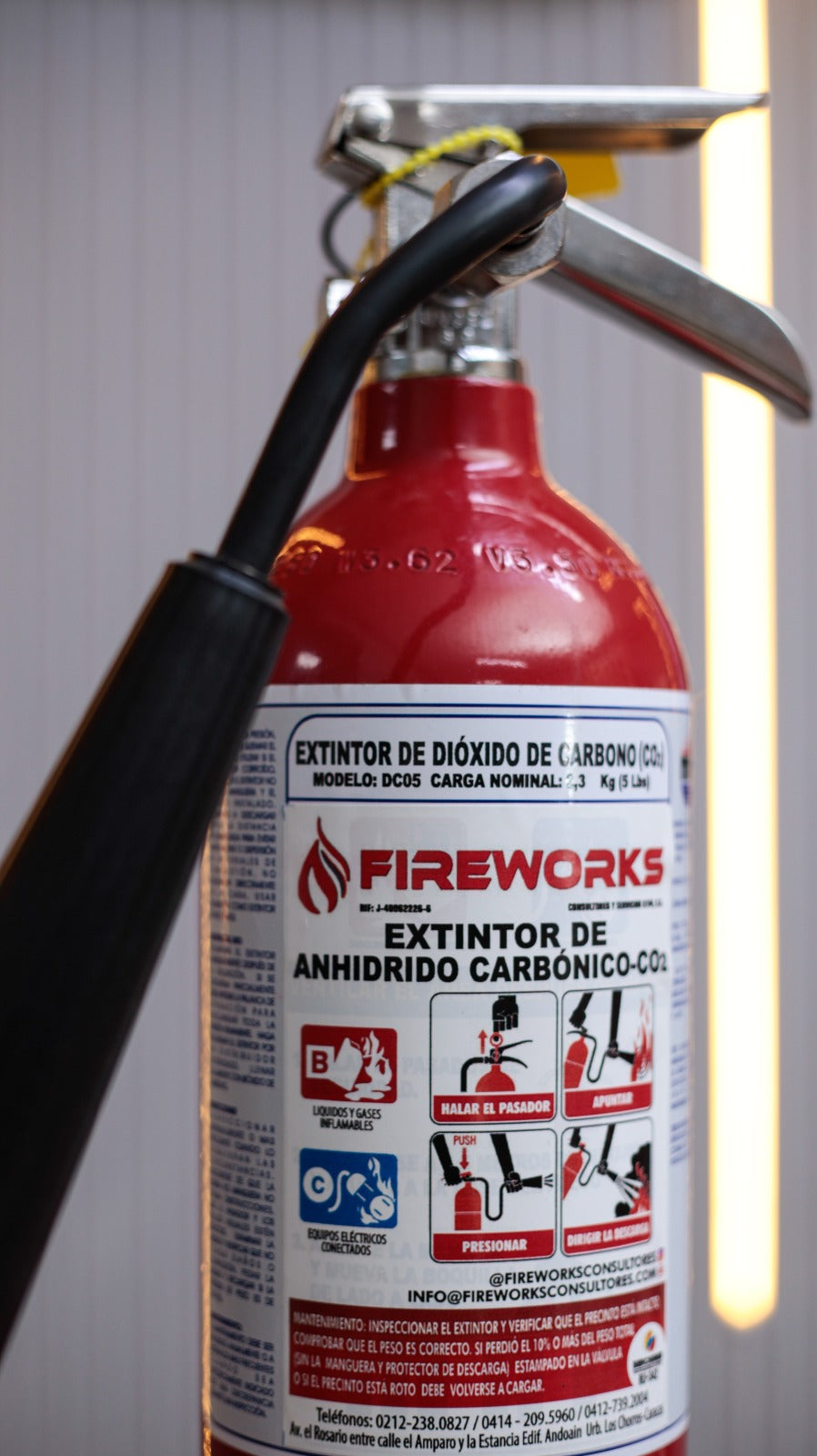 EXTINTOR 5LBS ALUMINIO TIPO CO2