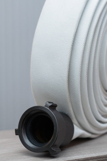 MANGUERA BLANCA 1 1/2 30M CON ACOPLE DE ALUMINIO